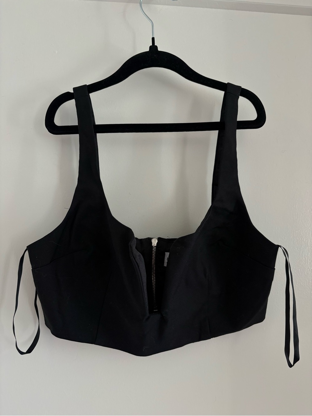 by the way. Black Cropped Zip Tank